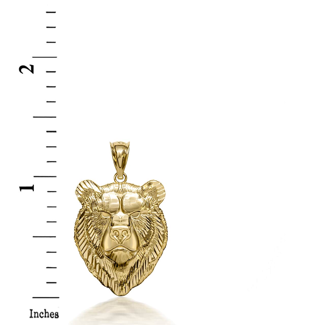 Gold Bear Pendant Necklace, view 3