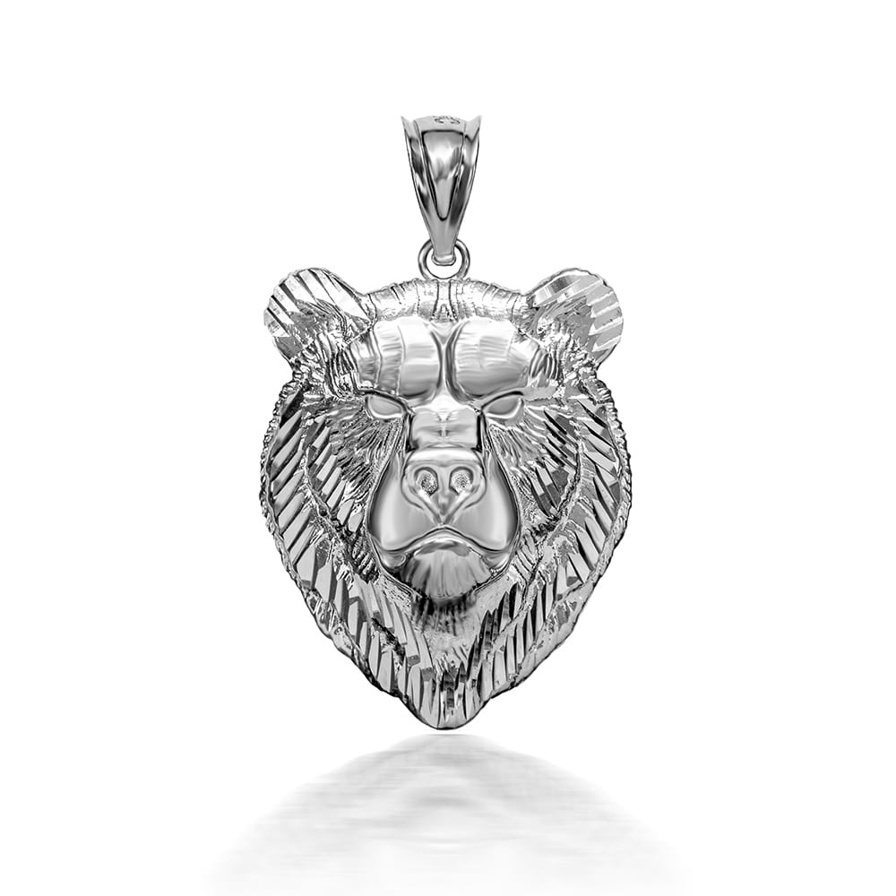 Gold Bear Pendant Necklace, view 7