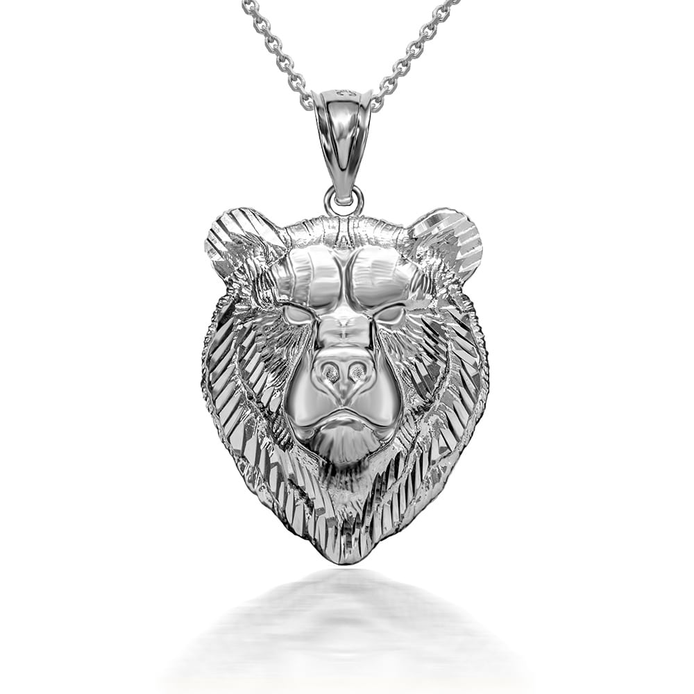 Gold Bear Pendant Necklace, view 8