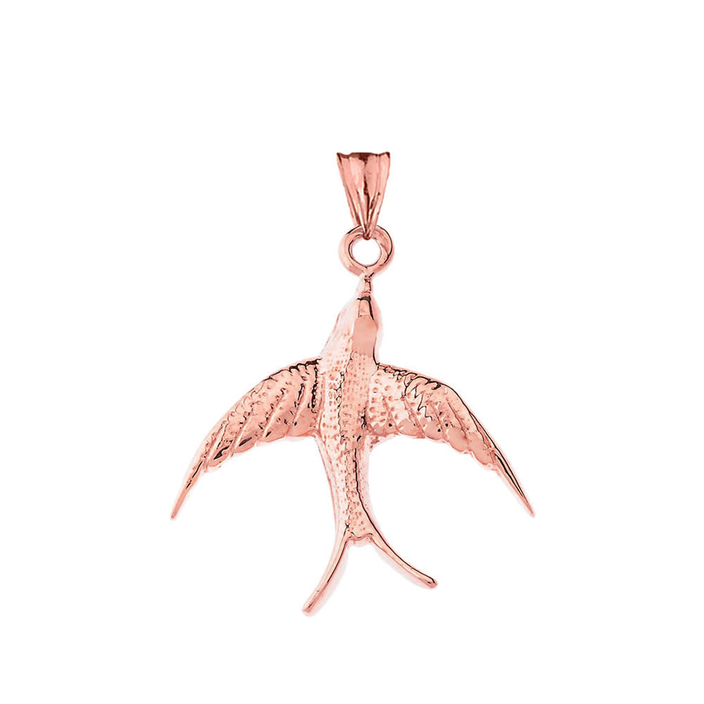 Gold Bird Pendant Necklace, view 4