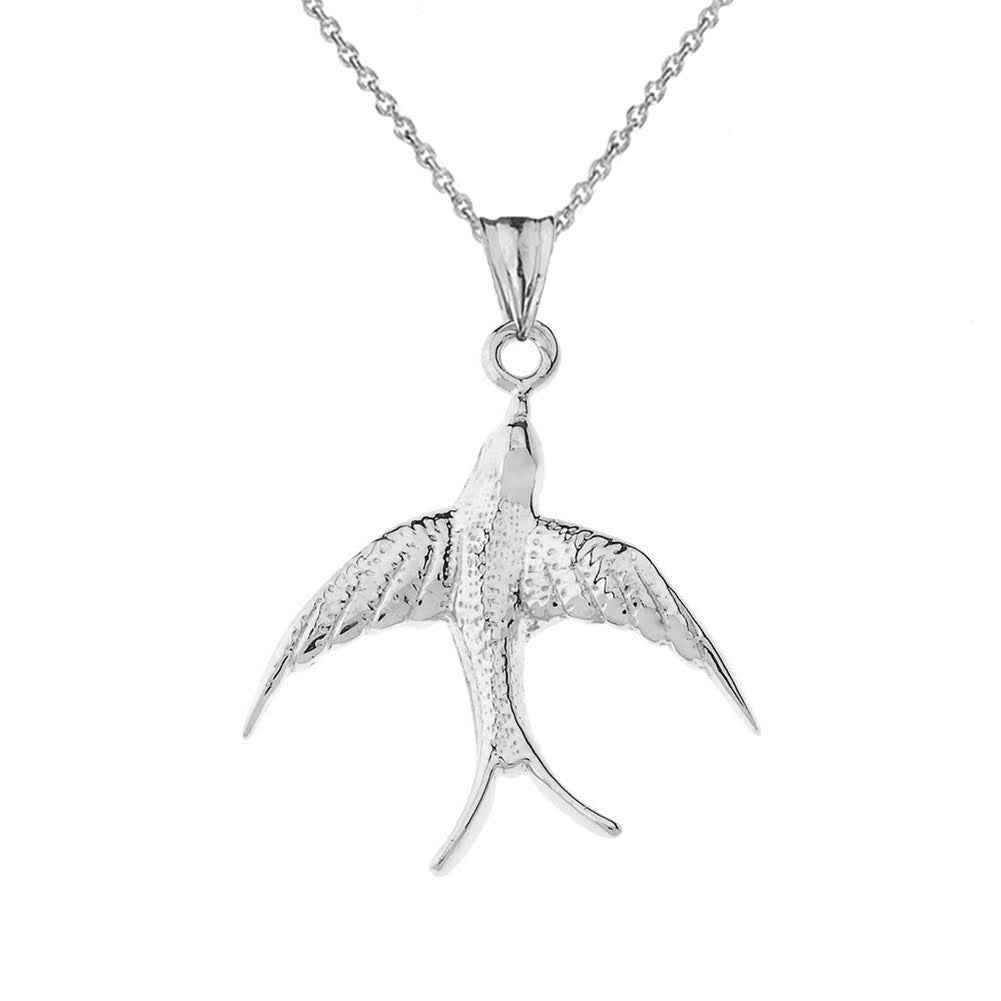 Gold Bird Pendant Necklace, view 5