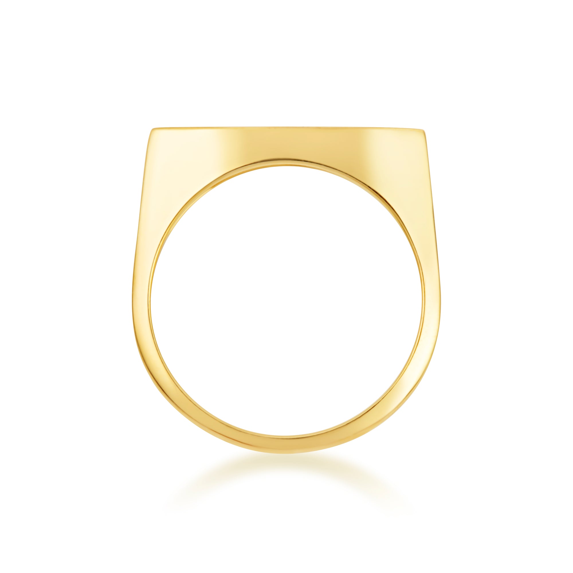 Gold Black Enamel Marquise Signet Ring, view 4