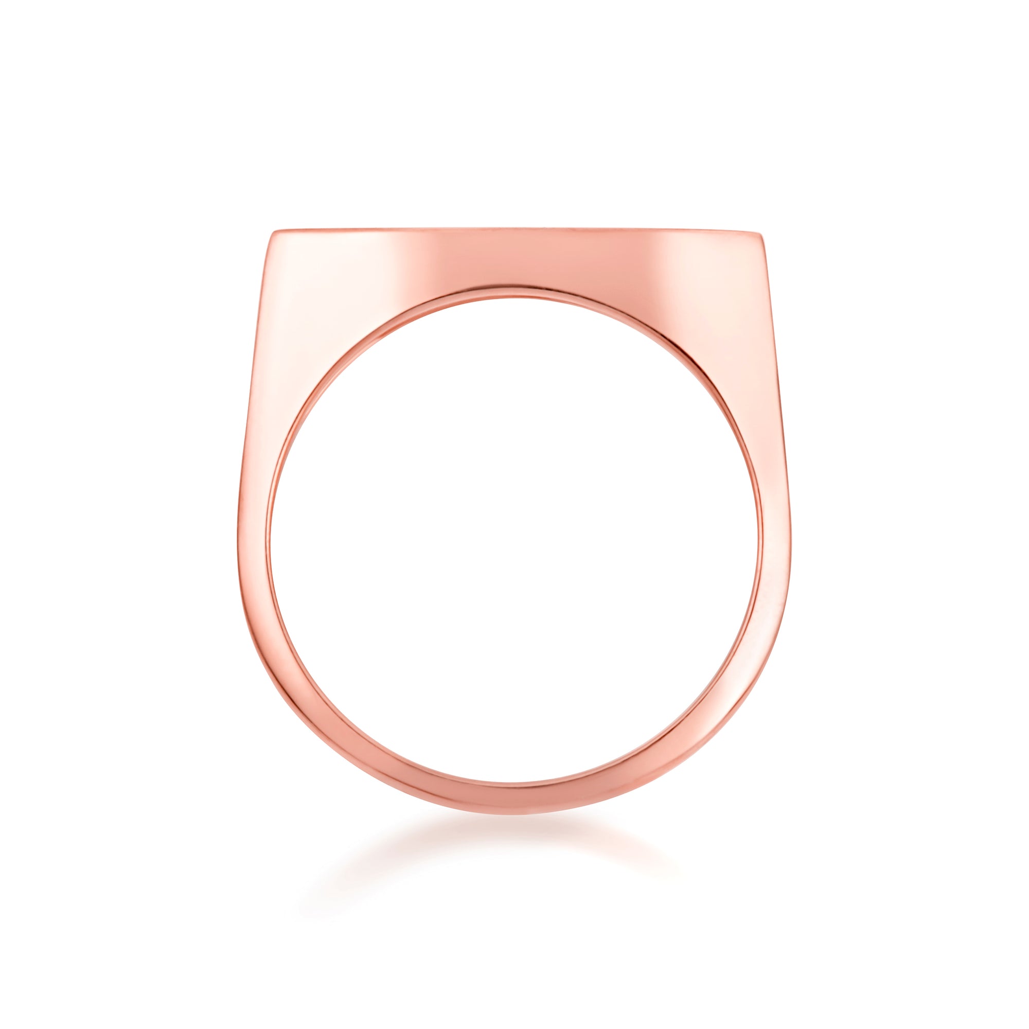 Gold Black Enamel Marquise Signet Ring, view 6