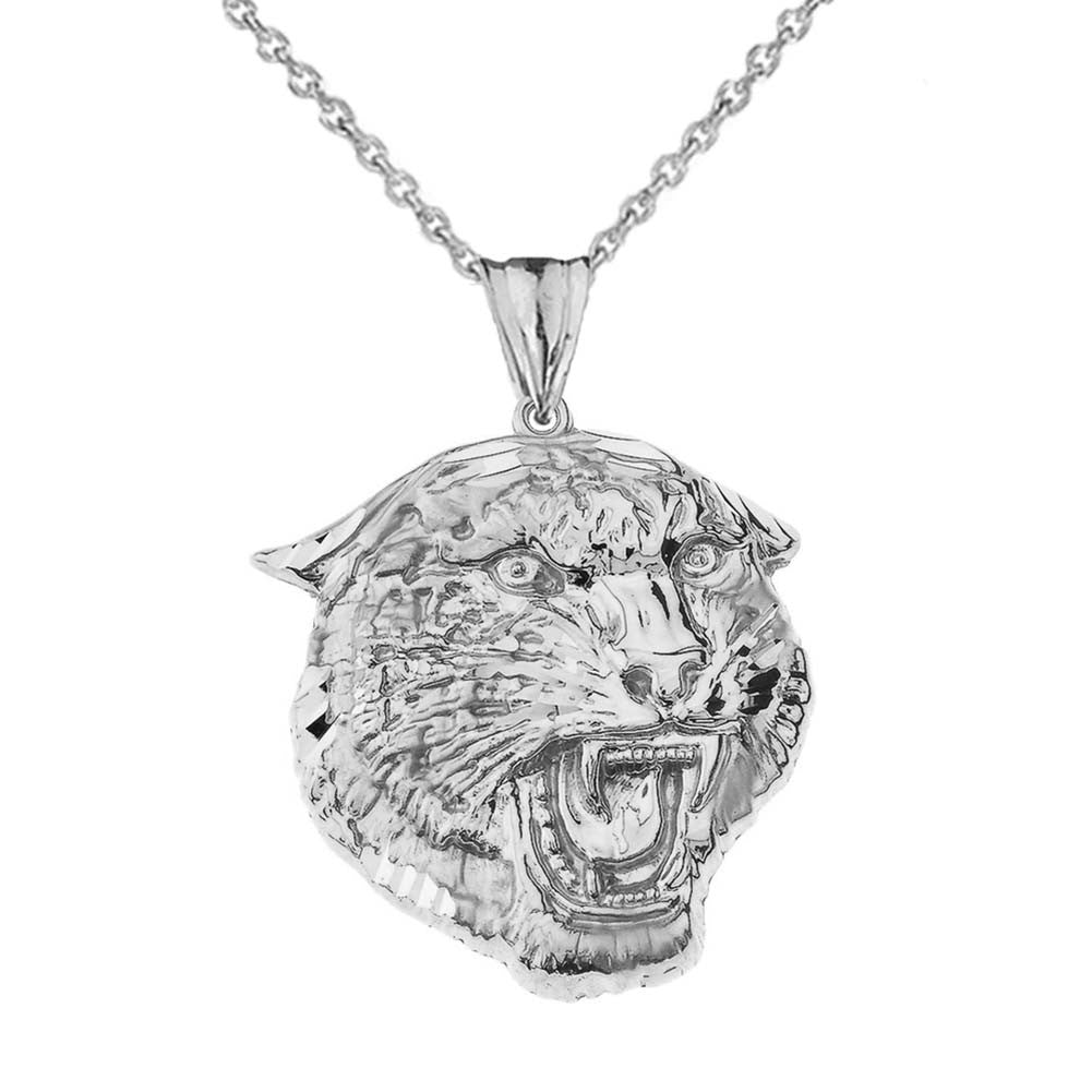 Gold Bold Jaguar Statement Pendant Necklace (Large), view 5