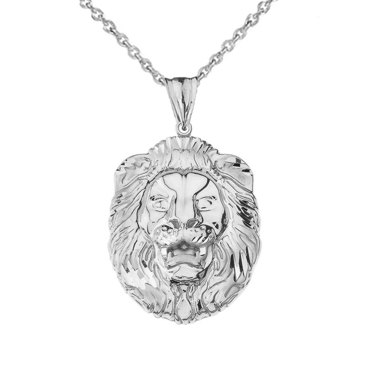 Gold Bold Lion Statement Pendant Necklace (Large), view 6