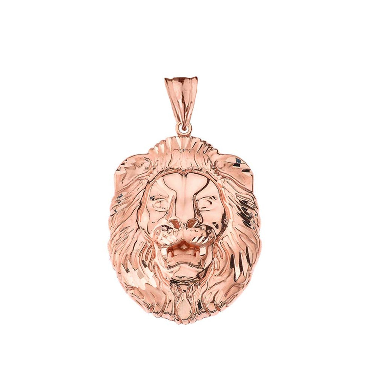 Gold Bold Lion Statement Pendant Necklace (Large), view 8