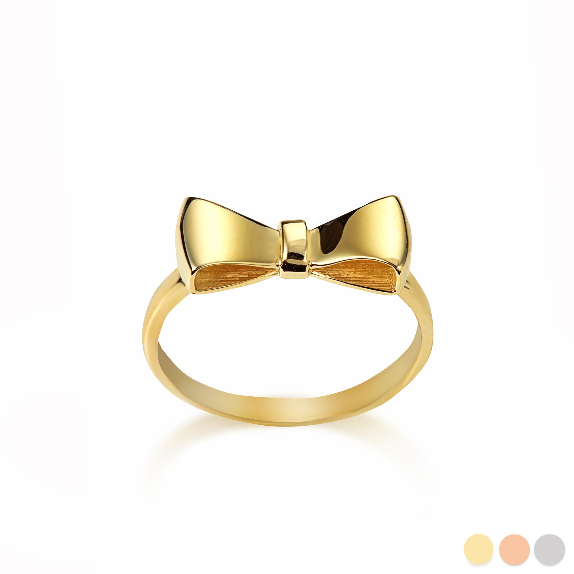 Gold Bow Tie Ribbon Ring
