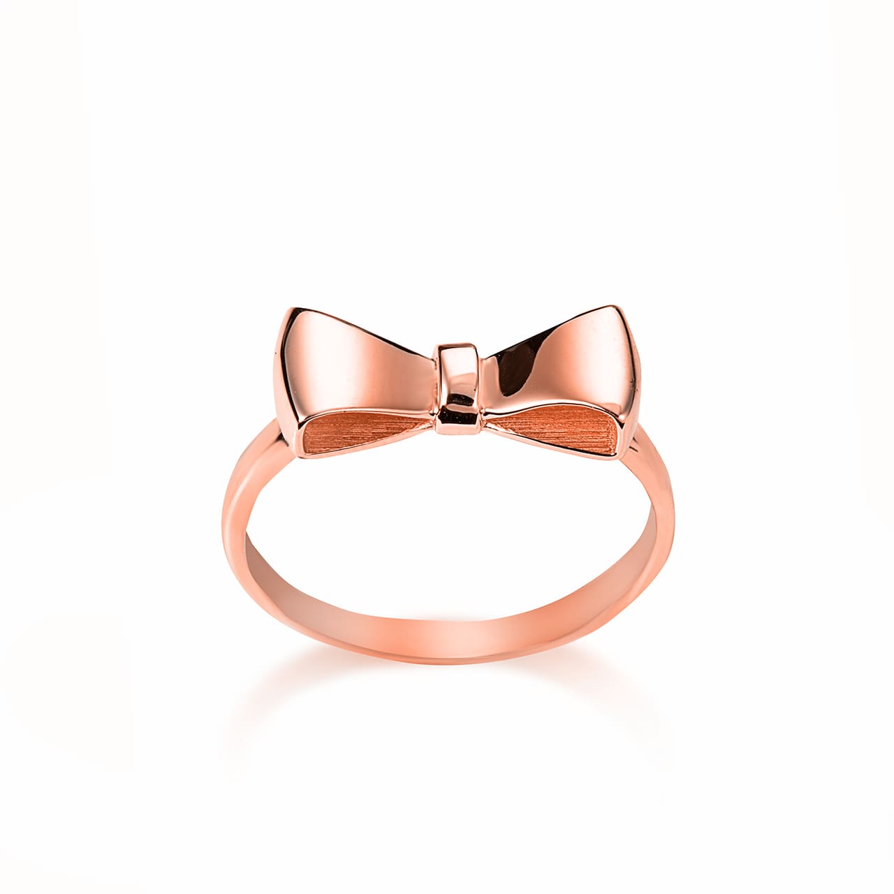 Gold Bow Tie Ribbon Ring, view 3