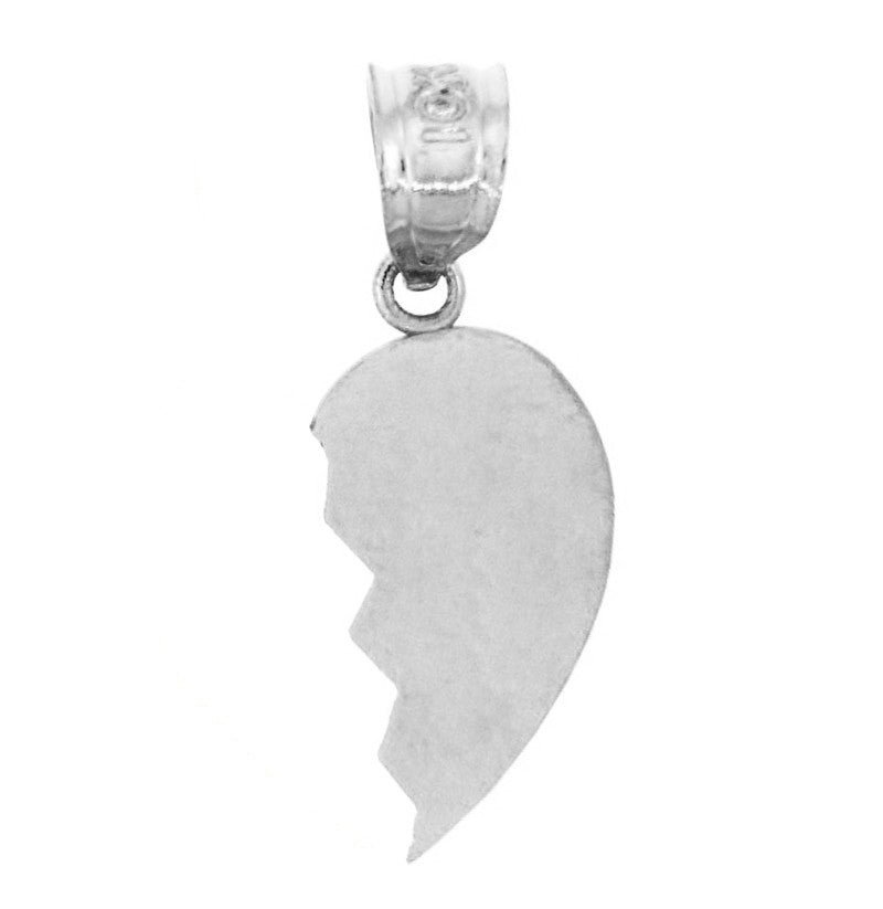 Gold Broken Heart Right Half Pendant, view 3