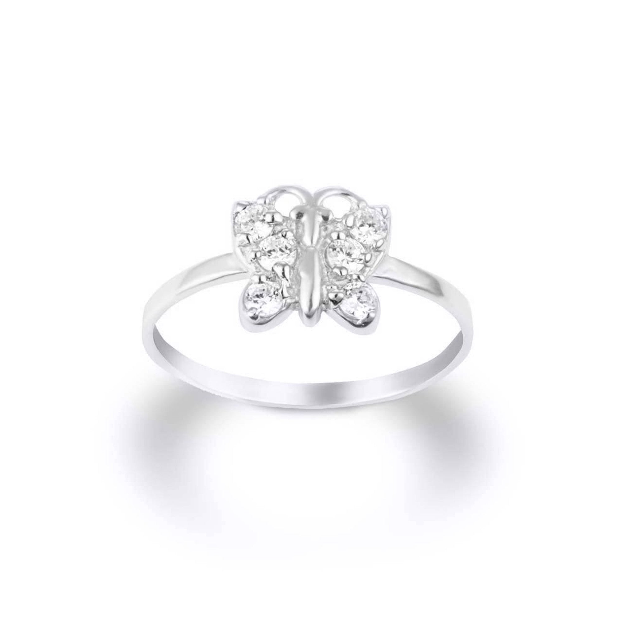 Gold Butterfly CZ Hope & Rebirth Ring, view 5