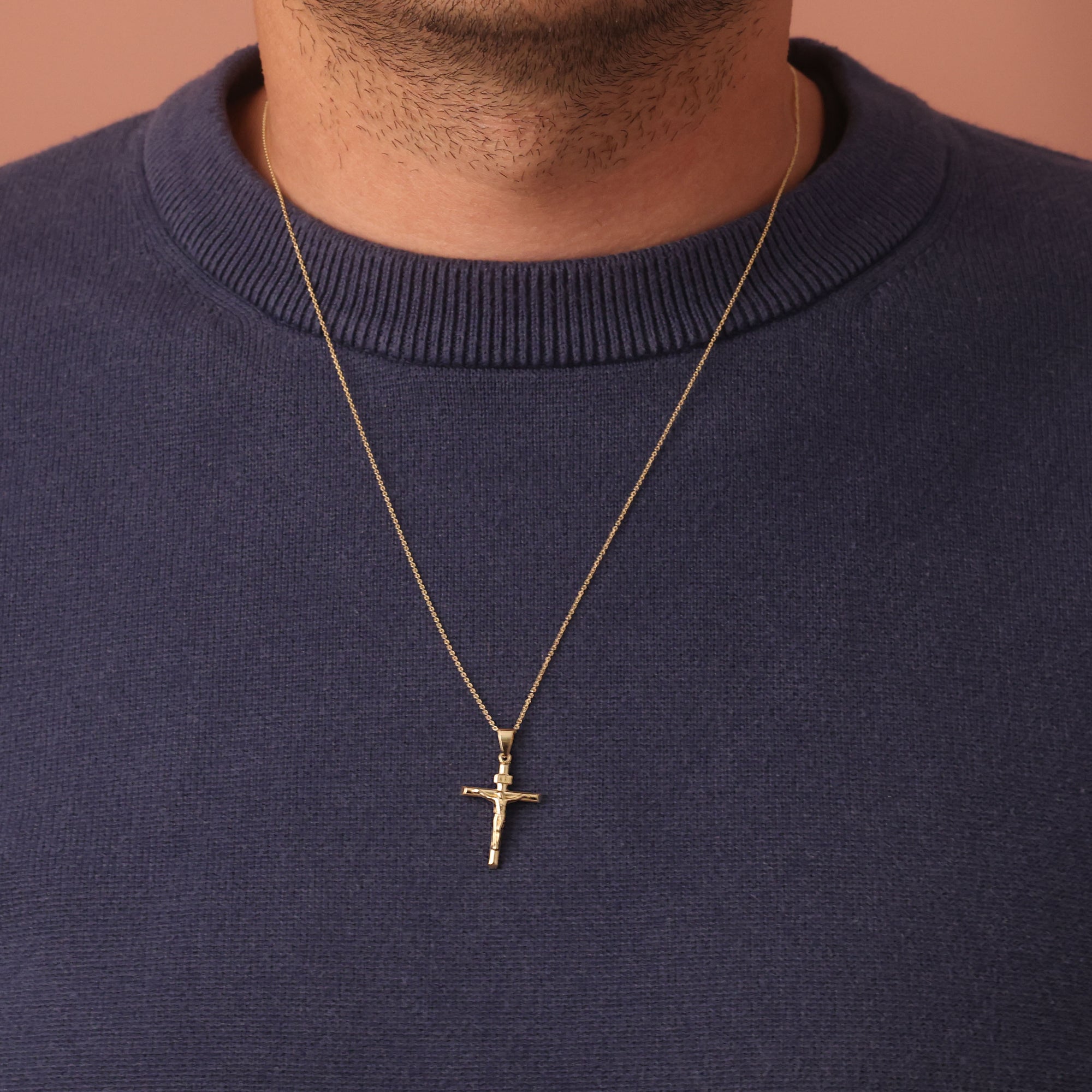 Gold Catholic Crucifix, view 3