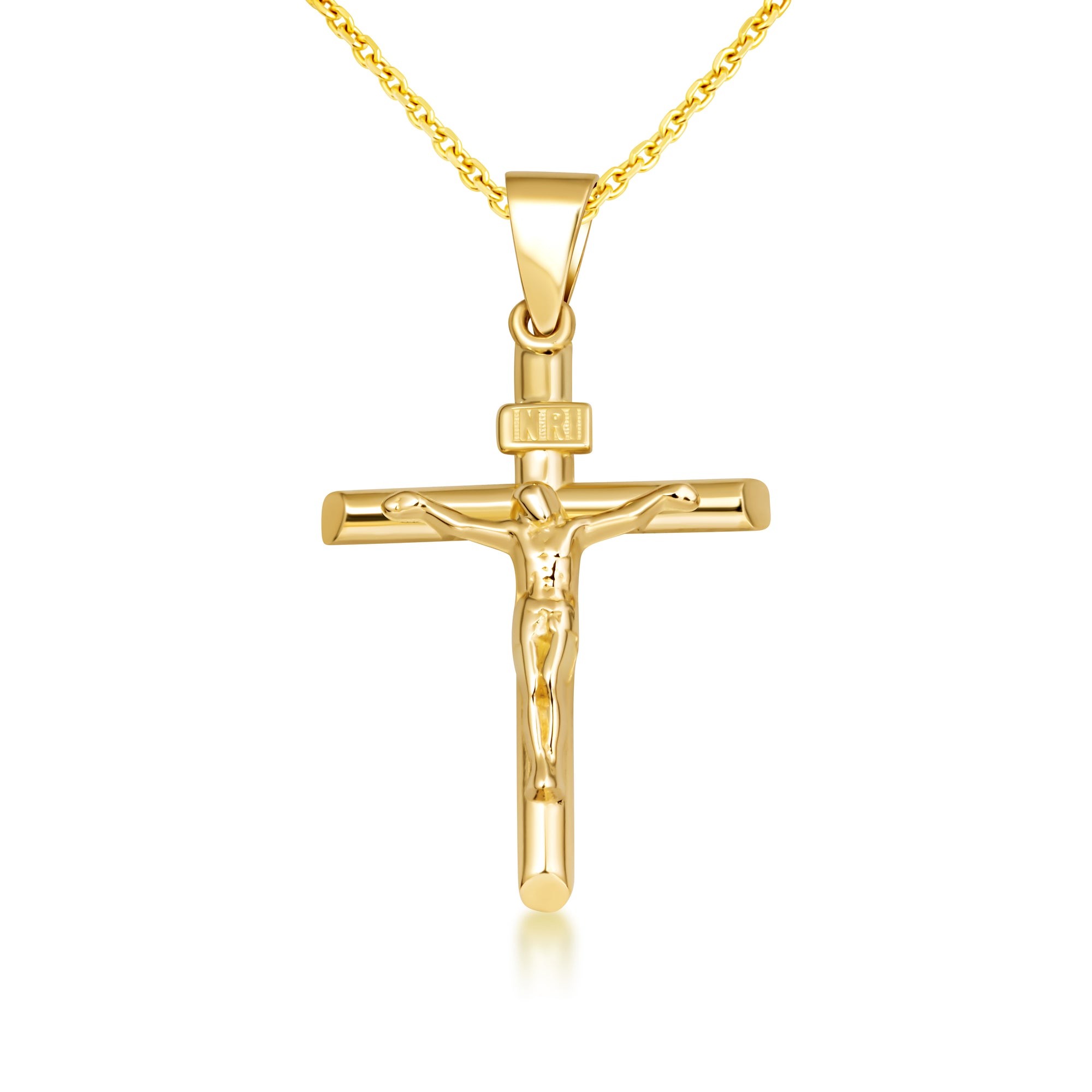 Gold Catholic Crucifix, view 5