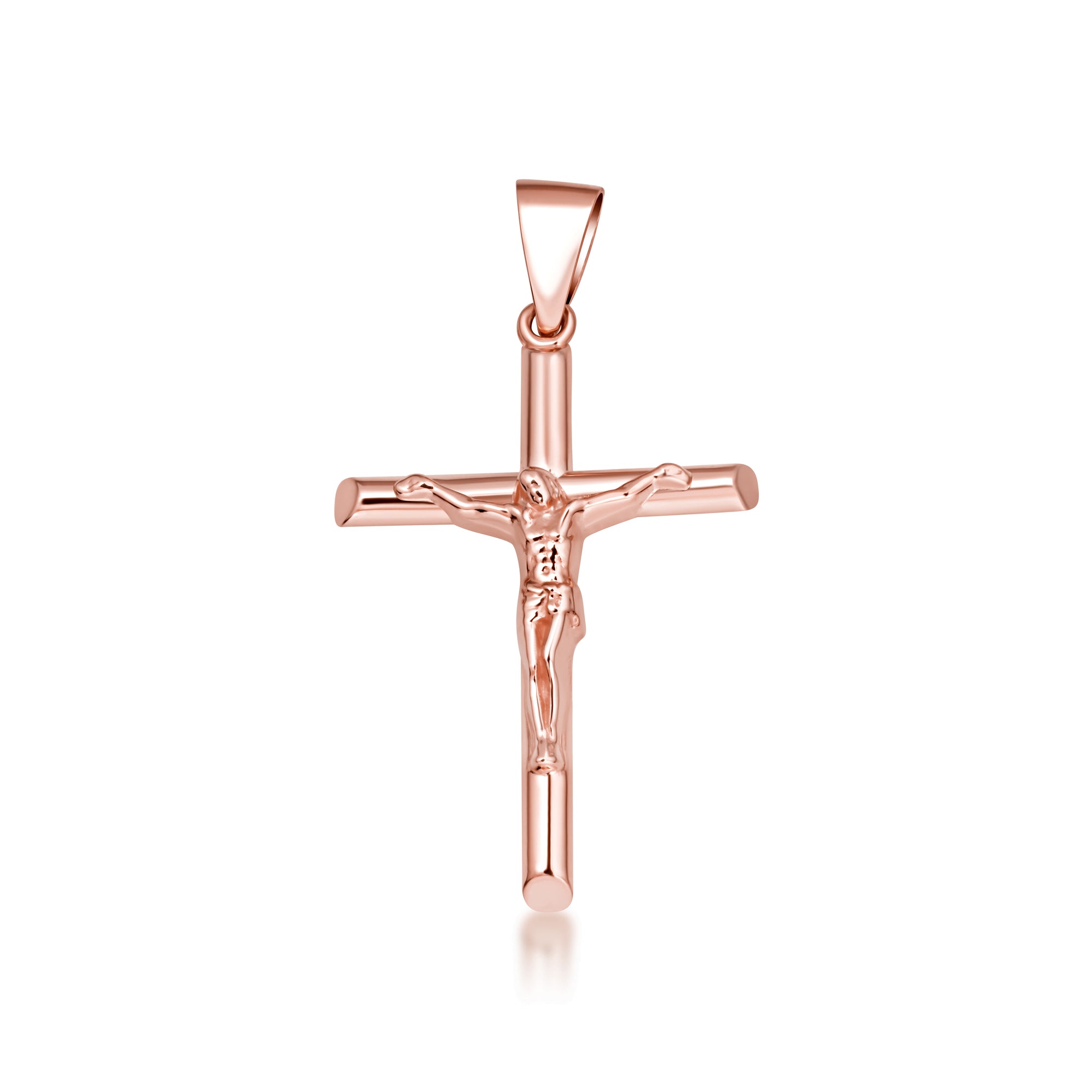 Gold Catholic Crucifix Pendant, view 8