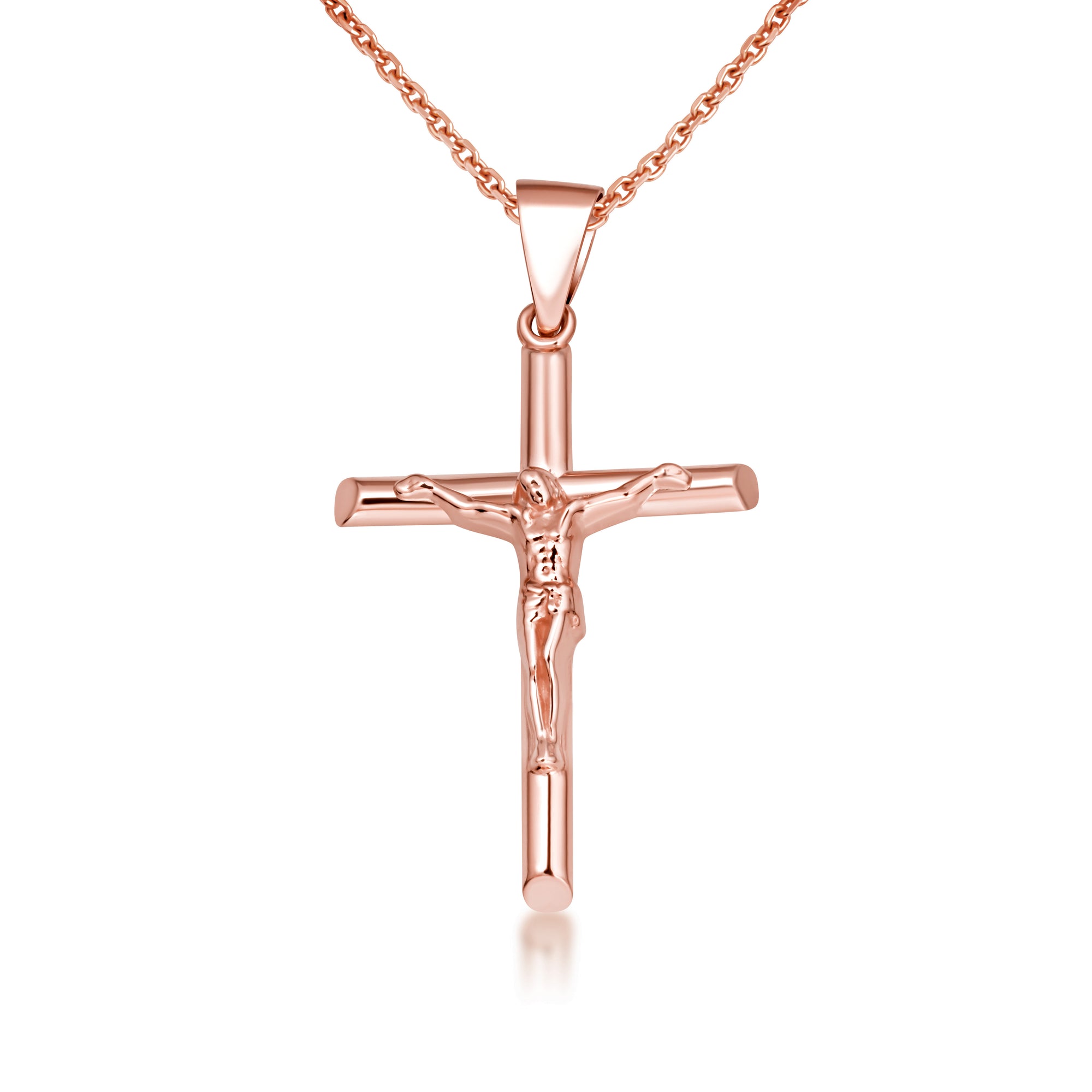 Gold Catholic Crucifix Pendant, view 9