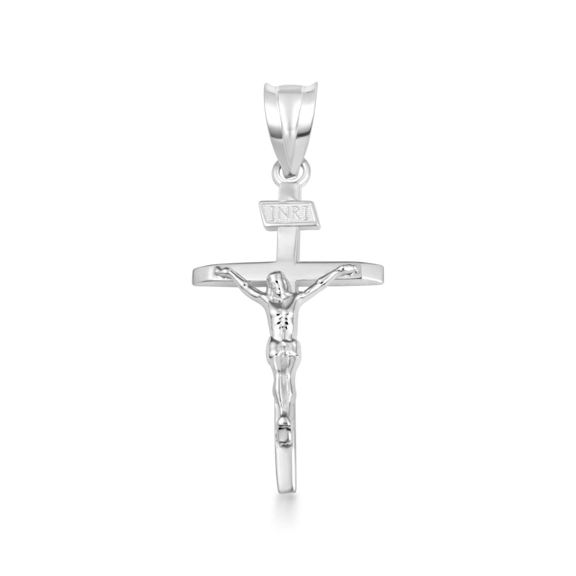 Gold Catholic Crucifix Pendant (S/M/L), view 8