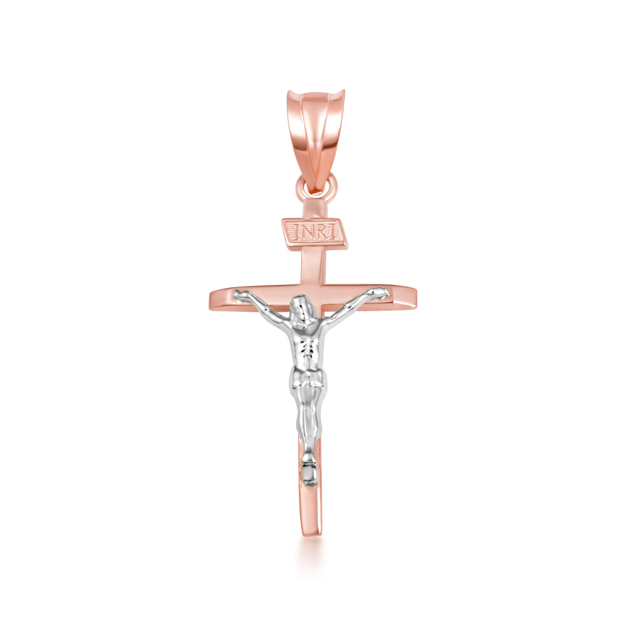 Gold Catholic Crucifix Pendant (S/M/L), view 13