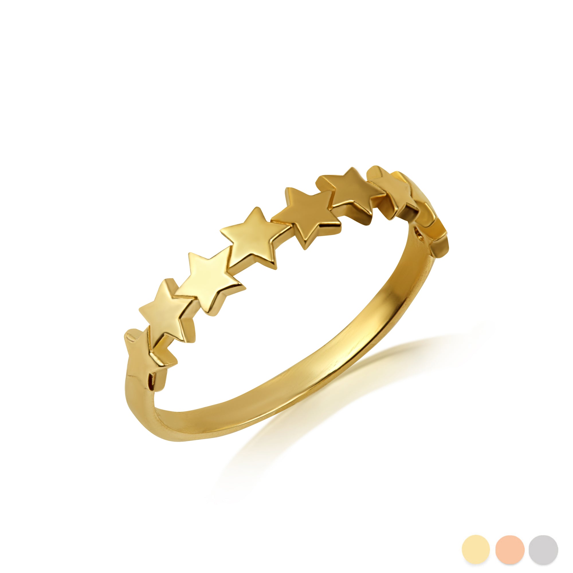 Gold Celestial Star Cluster Band Ring