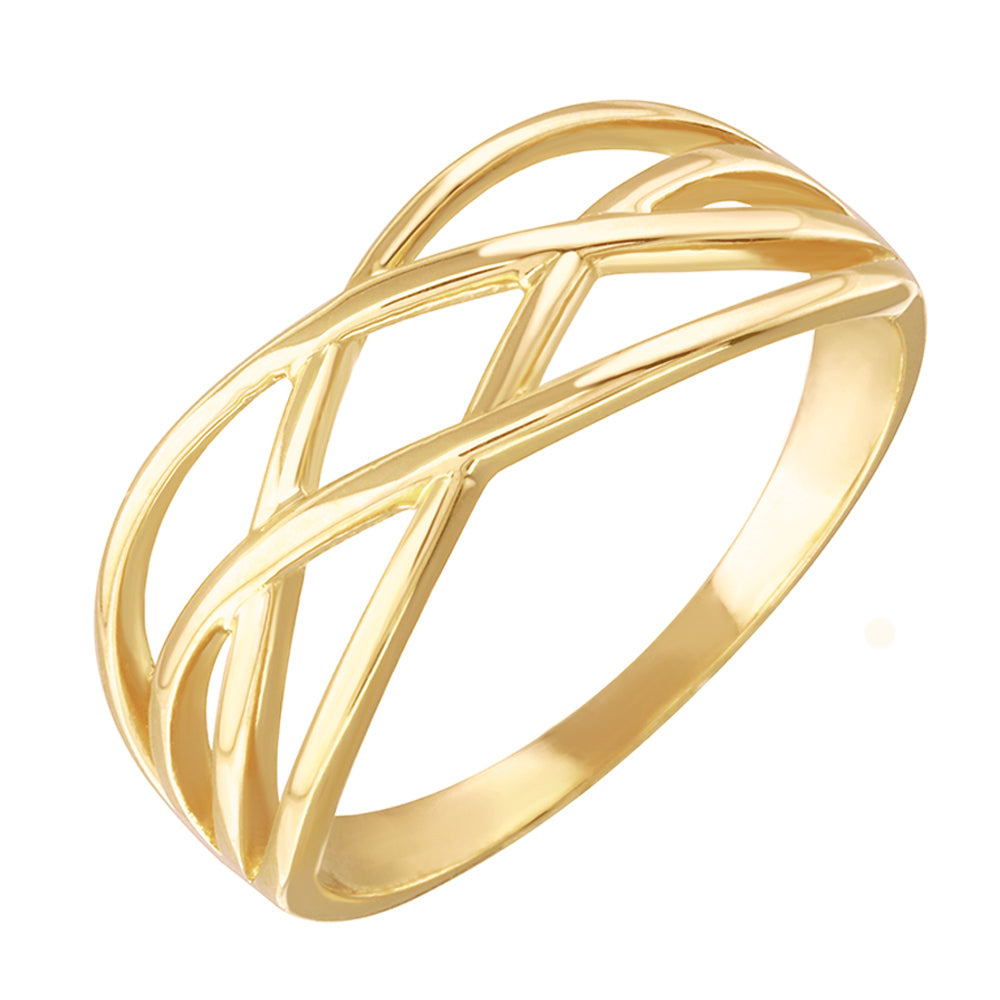 Gold Celtic Knot Thin Band Women's Ring