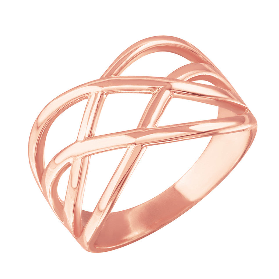 Gold Celtic Knot Wide Band Women's Ring, view 3