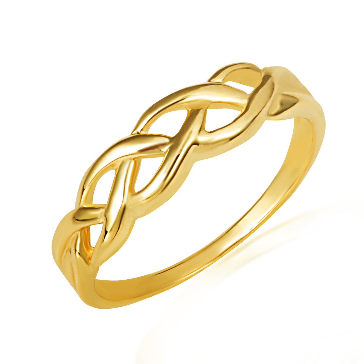 Gold Celtic Trinity Weave Ring, view 5