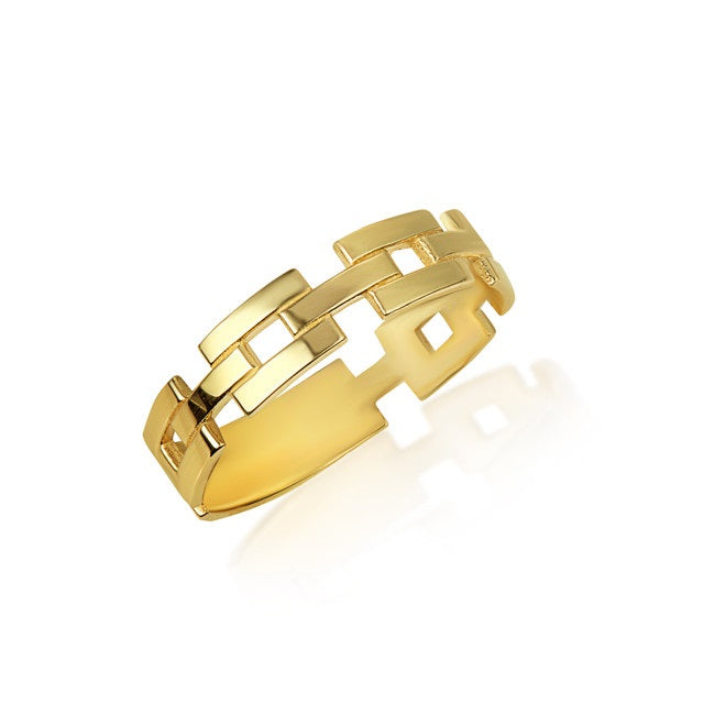 Gold Chain Link Ring, view 5