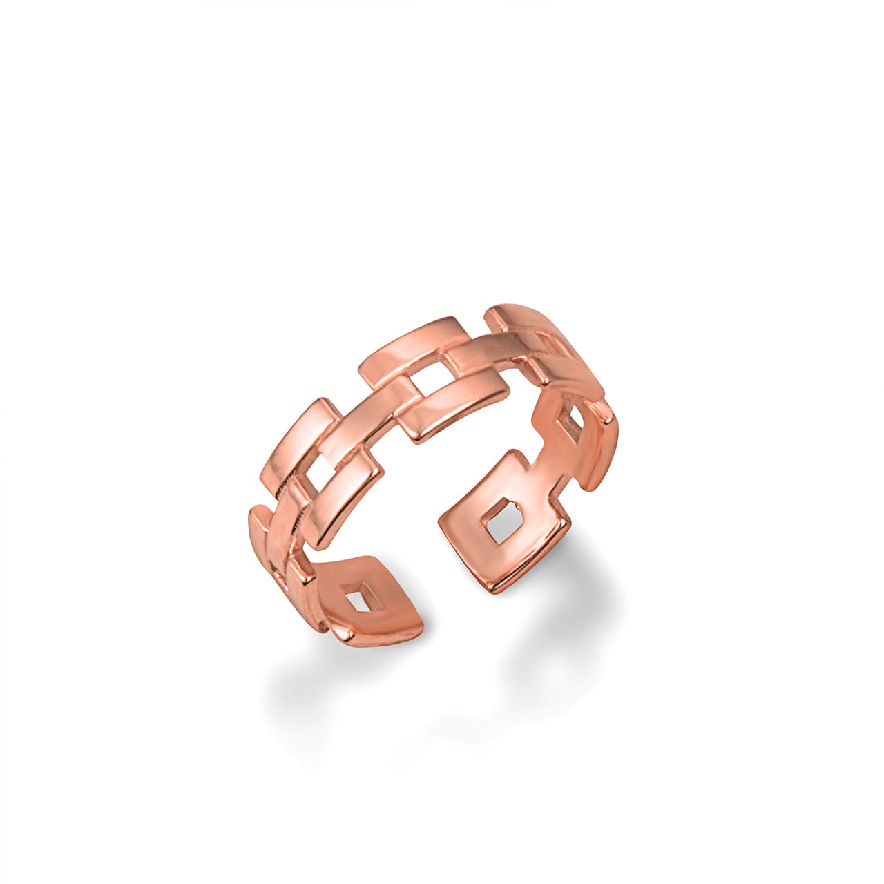 Gold Chain Link Toe Ring, view 4