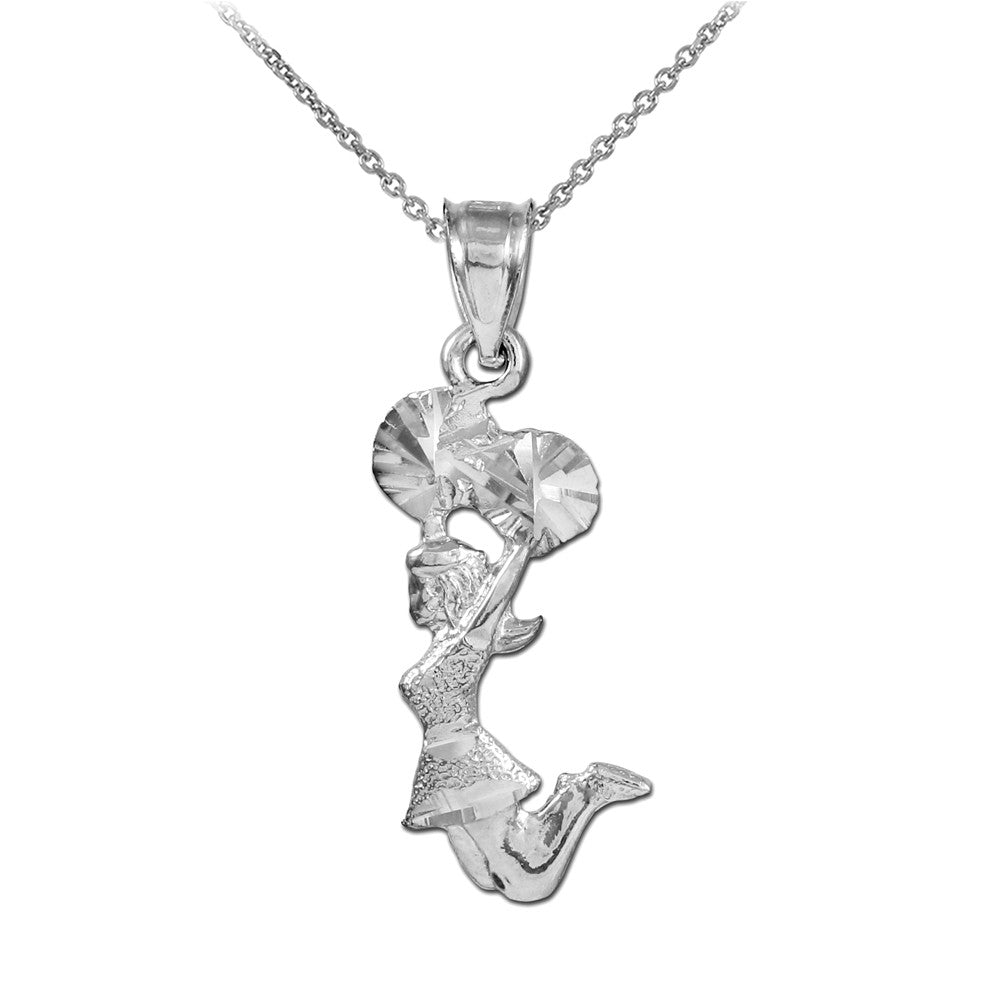 Gold Cheerleader Charm Pendant Necklace, view 2