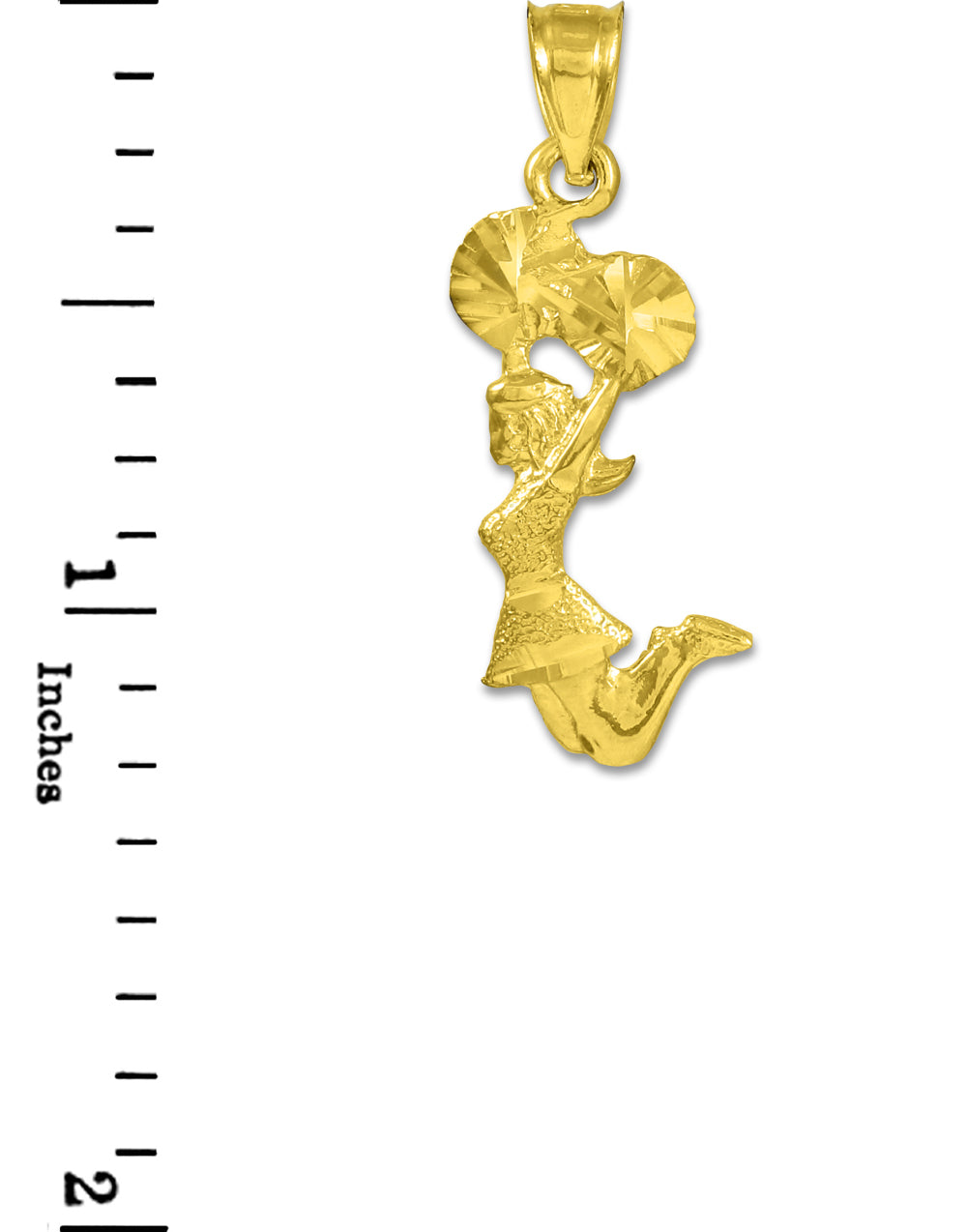 Gold Cheerleader Charm Pendant Necklace, view 4