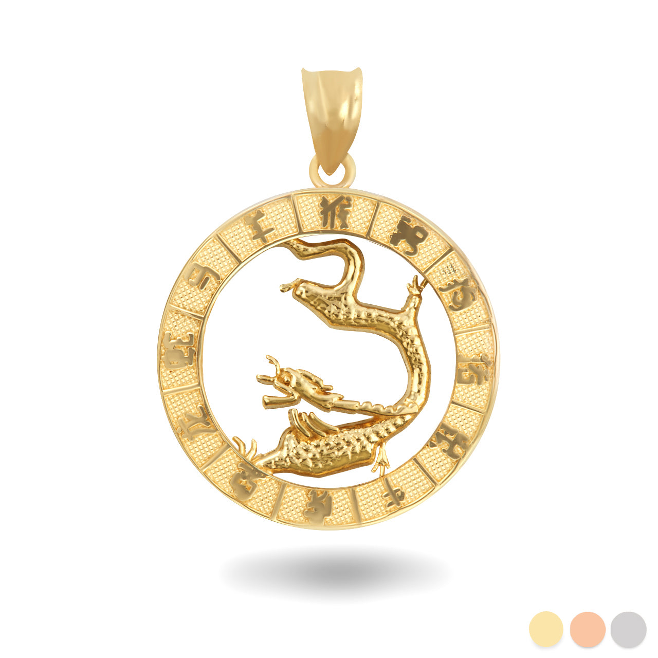 Gold Chinese New Year Zodiac Pendant Necklace