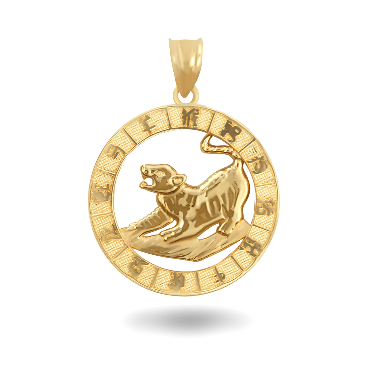 Gold Chinese New Year Zodiac Pendant Necklace, view 9