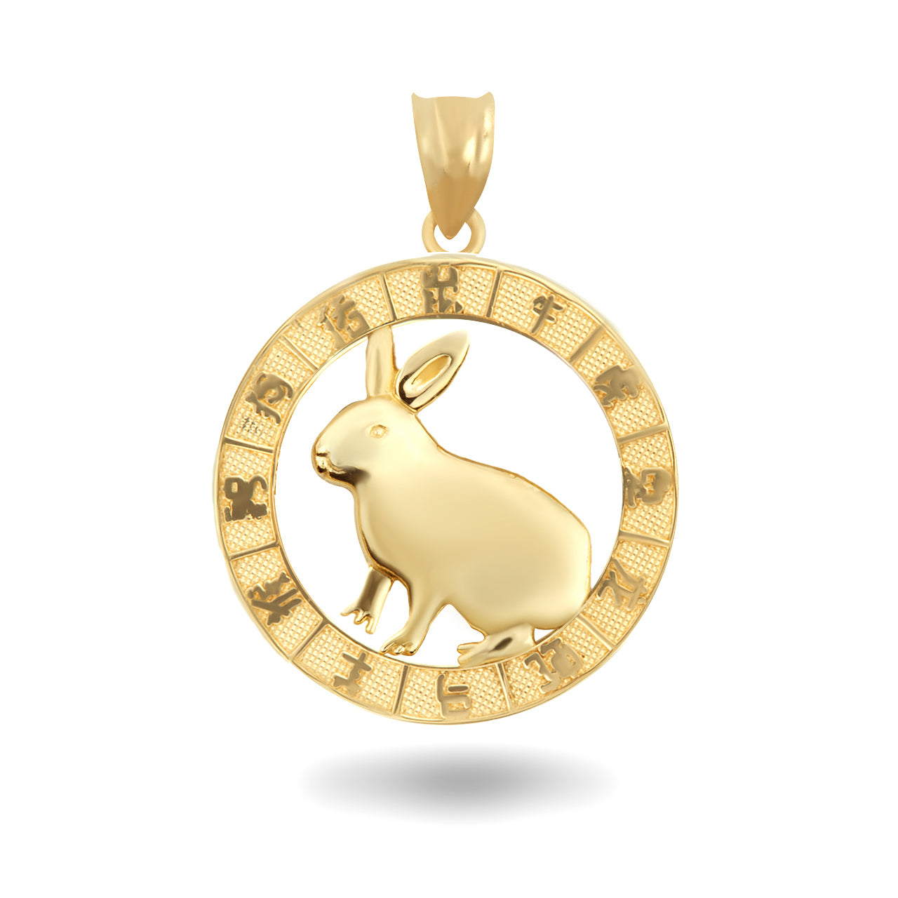 Gold Chinese New Year Zodiac Pendant Necklace, view 11