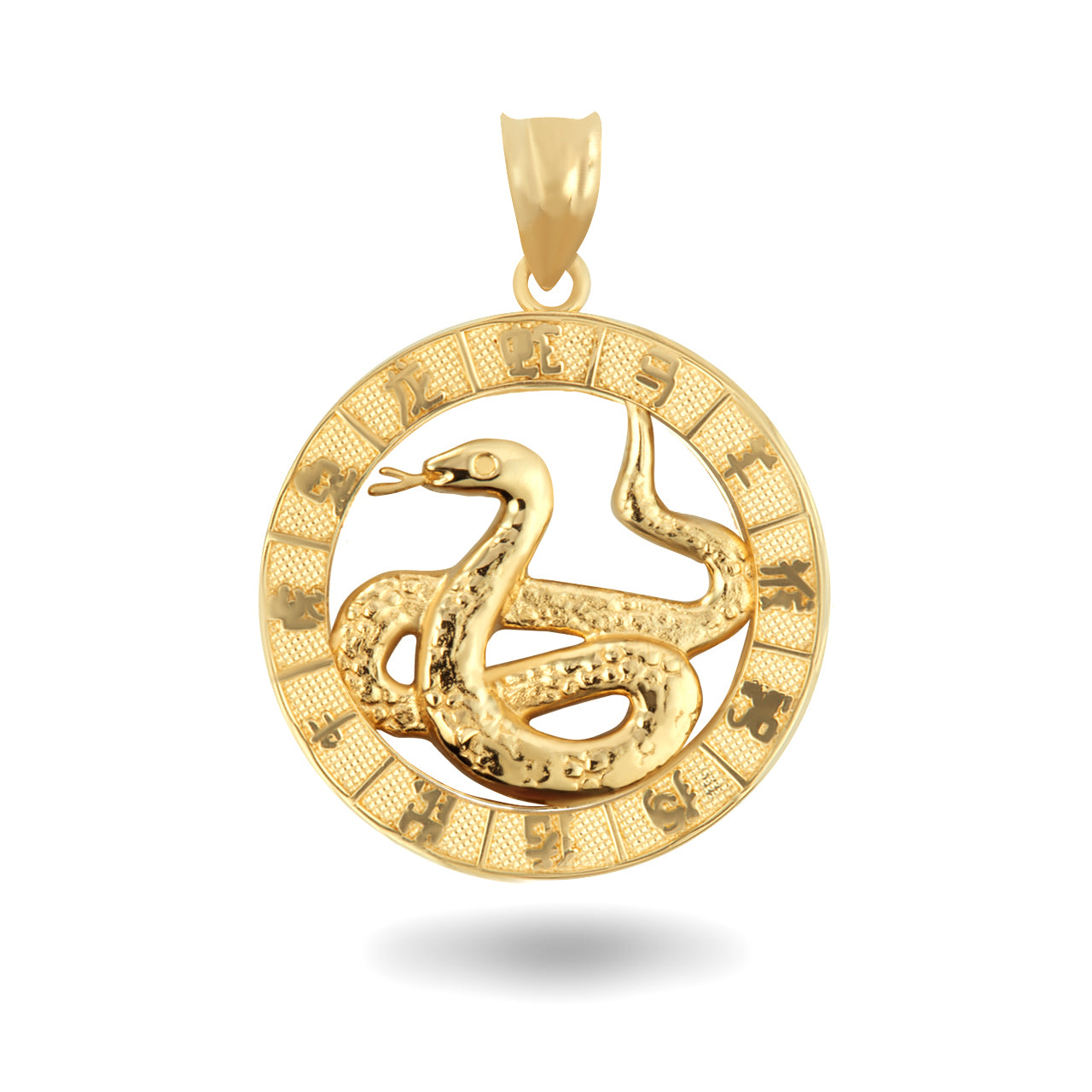 Gold Chinese New Year Zodiac Pendant Necklace, view 13
