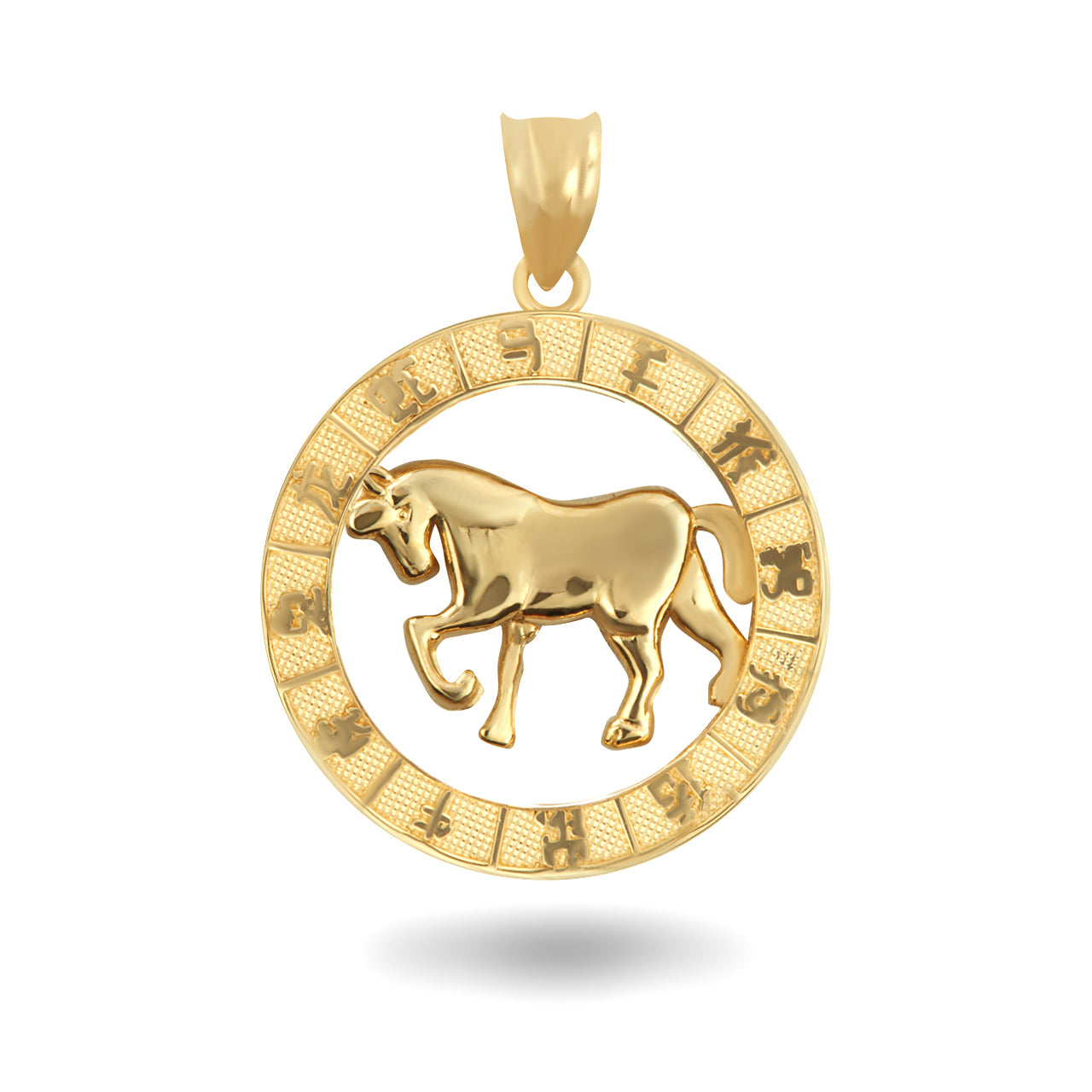Gold Chinese New Year Zodiac Pendant Necklace, view 14