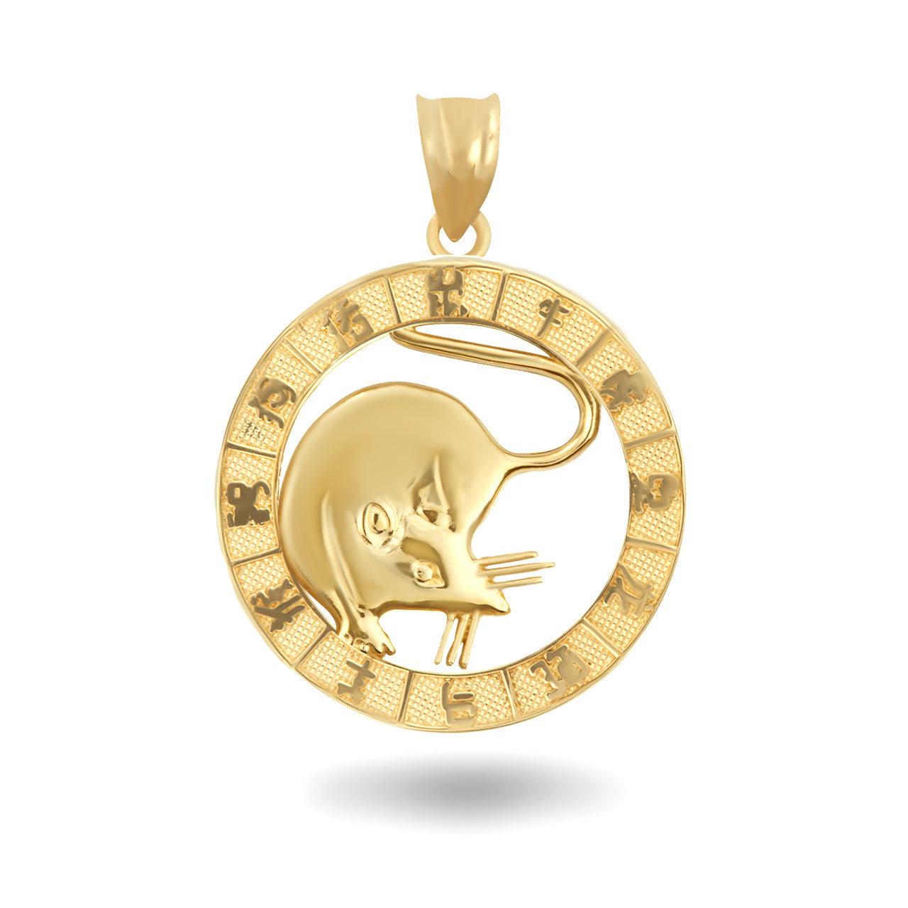 Gold Chinese New Year Zodiac Pendant Necklace, view 16