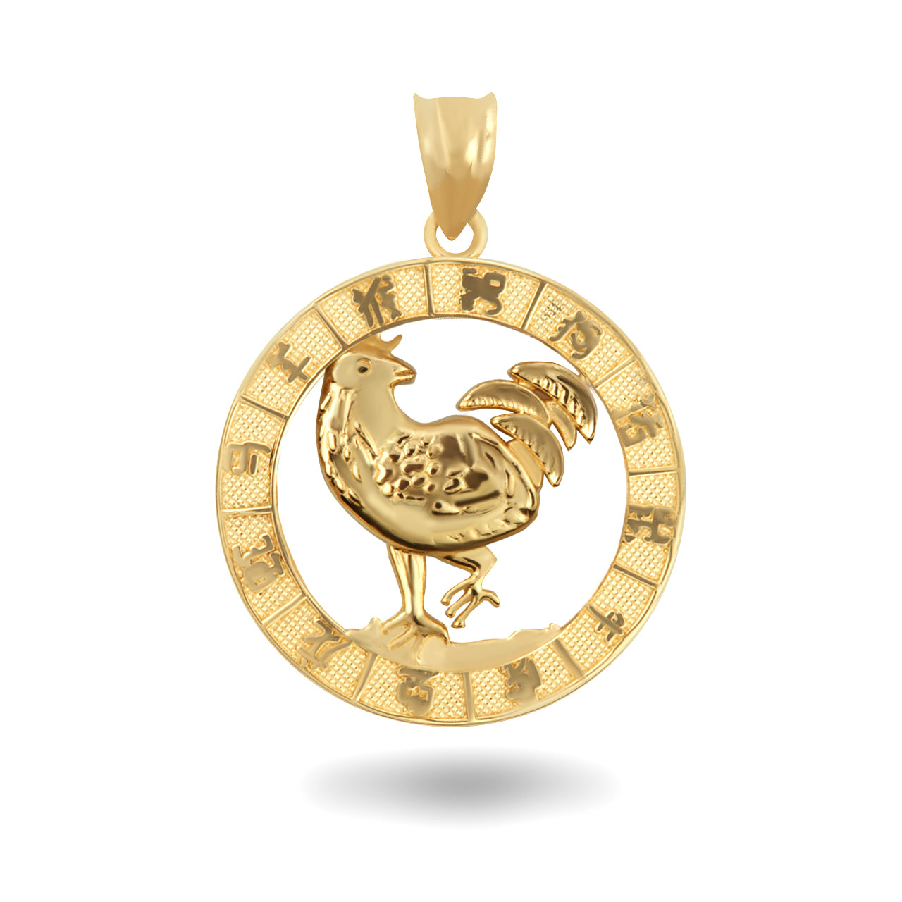 Gold Chinese New Year Zodiac Pendant Necklace, view 17