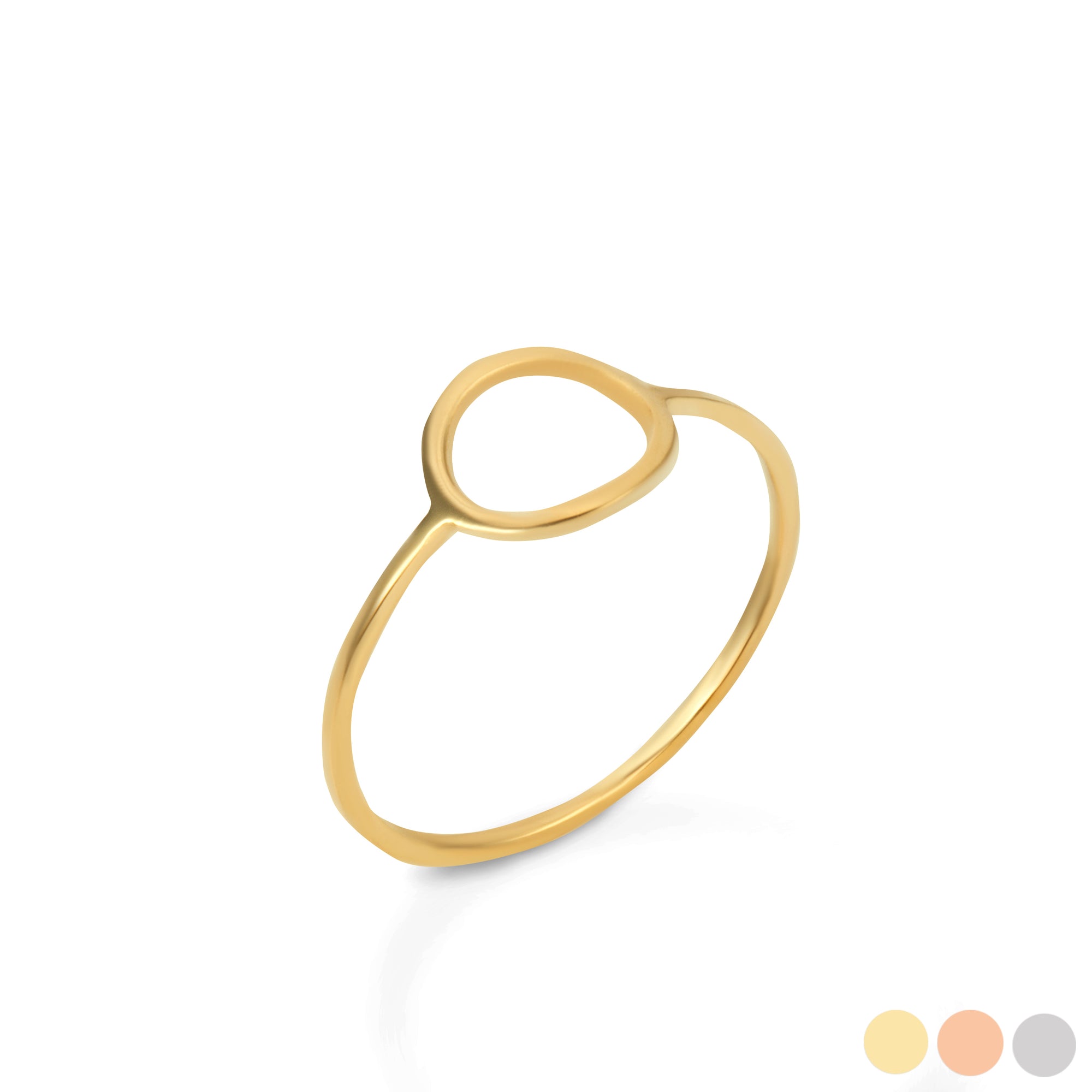 Gold Circle Shape Ring
