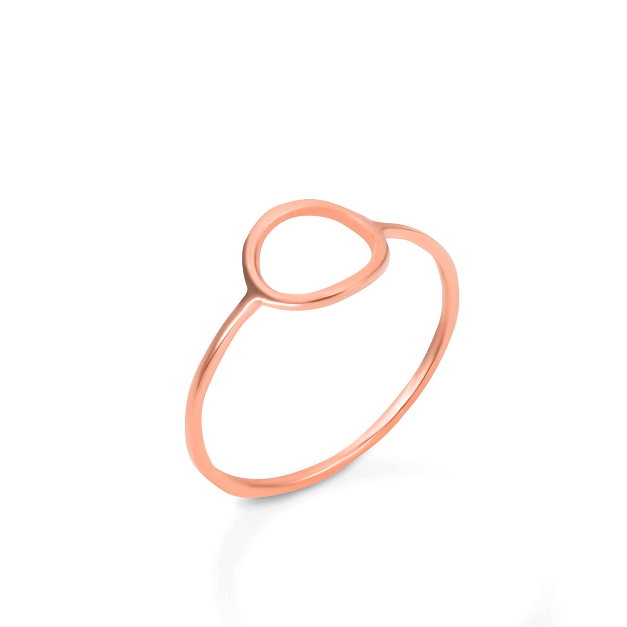 Gold Circle Shape Ring, view 3