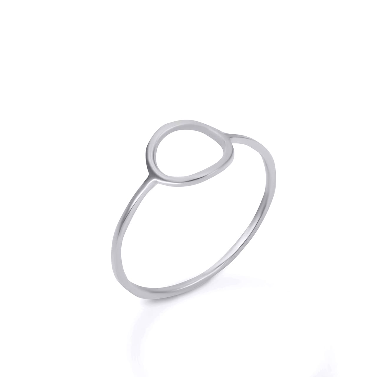 Gold Circle Shape Ring, view 4