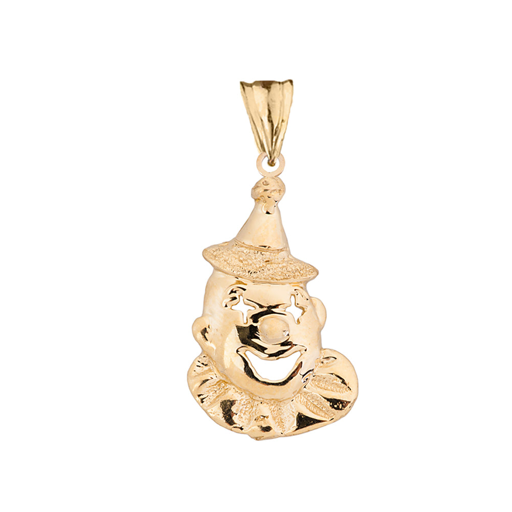 Gold Circus Clown Pendant Necklace, view 2