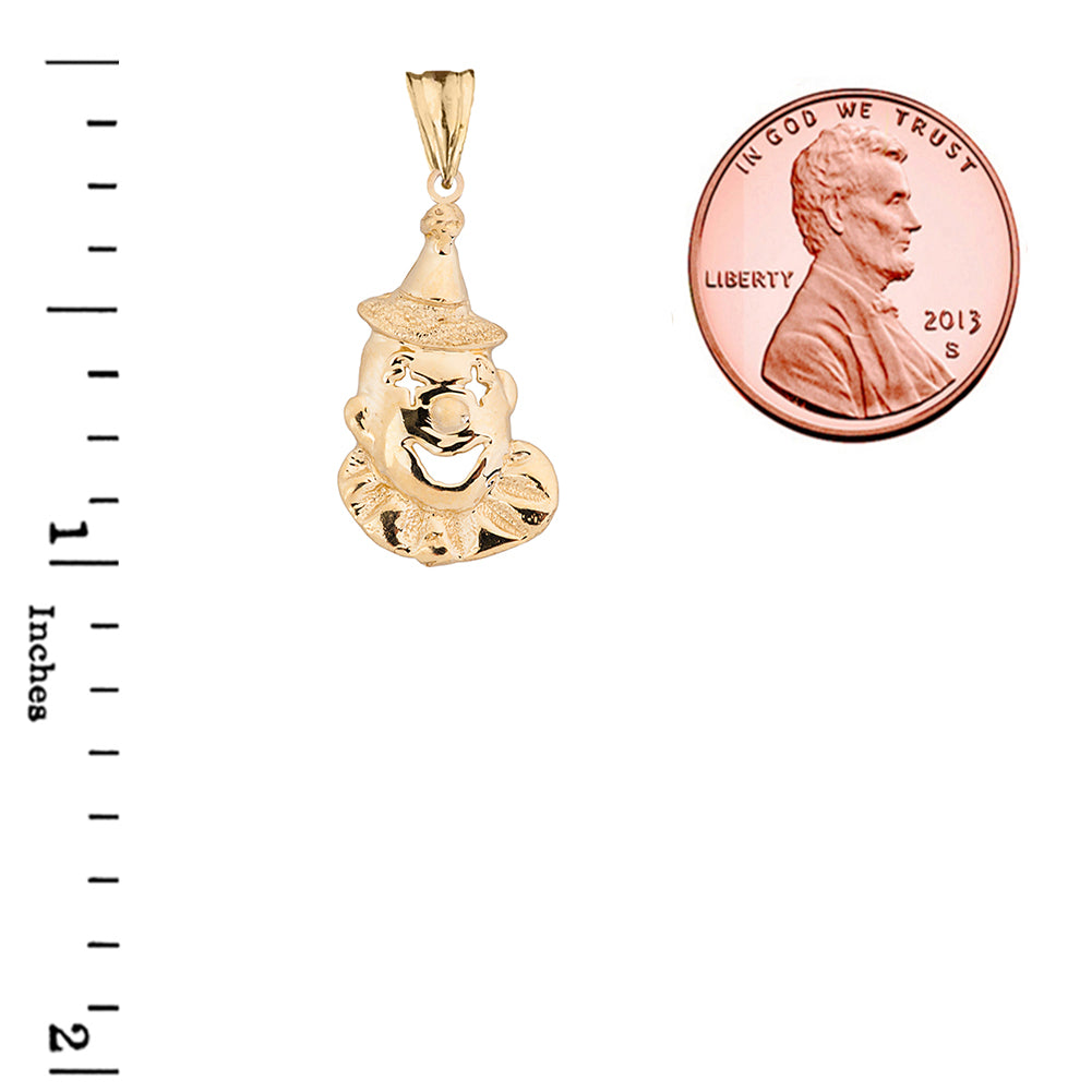 Gold Circus Clown Pendant Necklace, view 3
