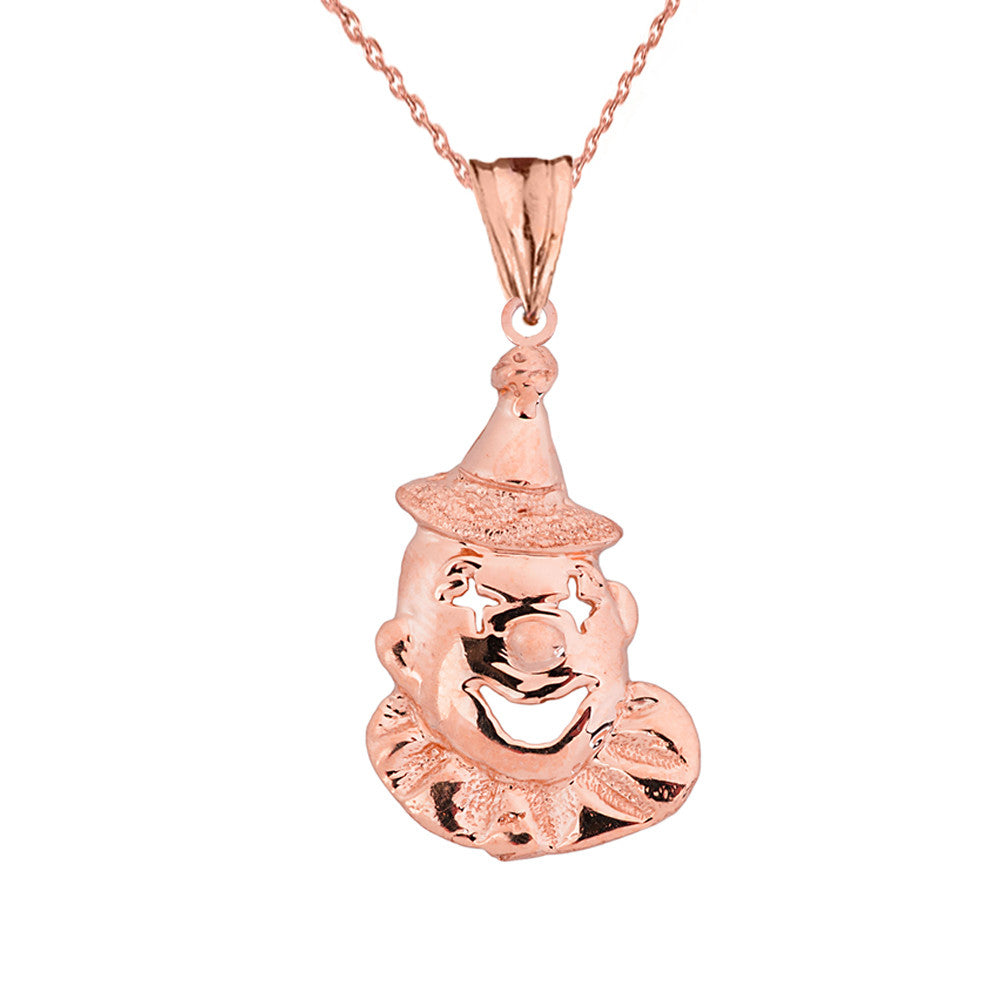 Gold Circus Clown Pendant Necklace, view 5