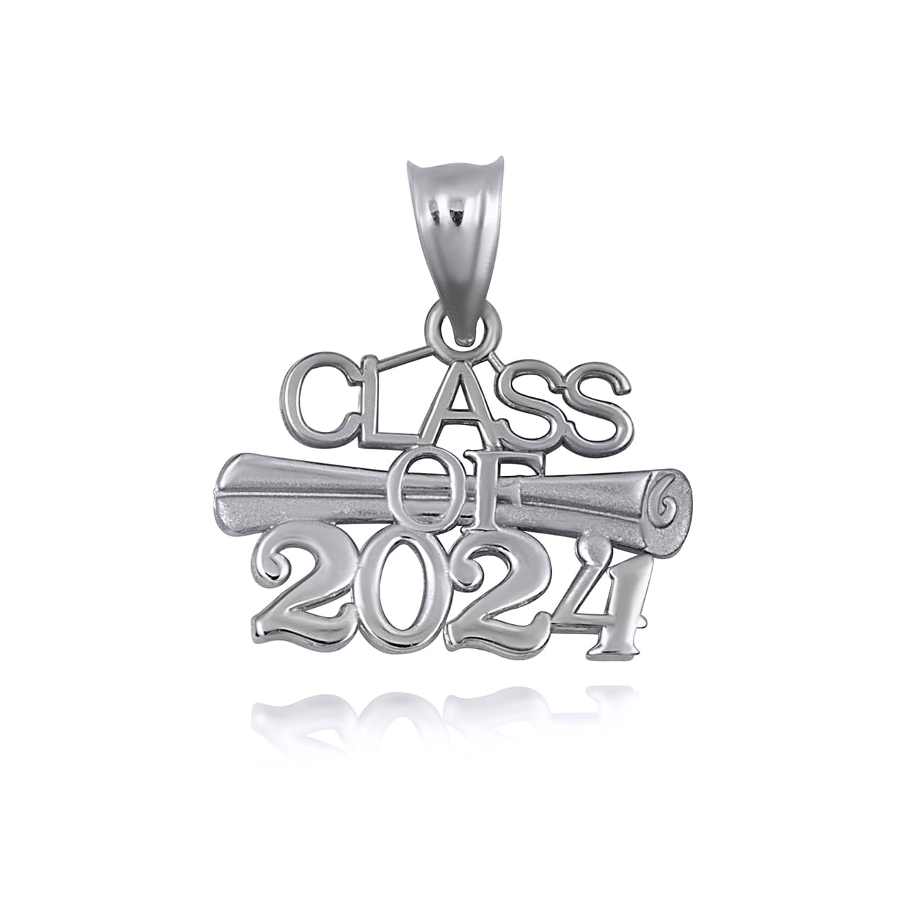 Gold Class Of 2024 to 2027 Graduation Diploma Pendant Necklace, view 9