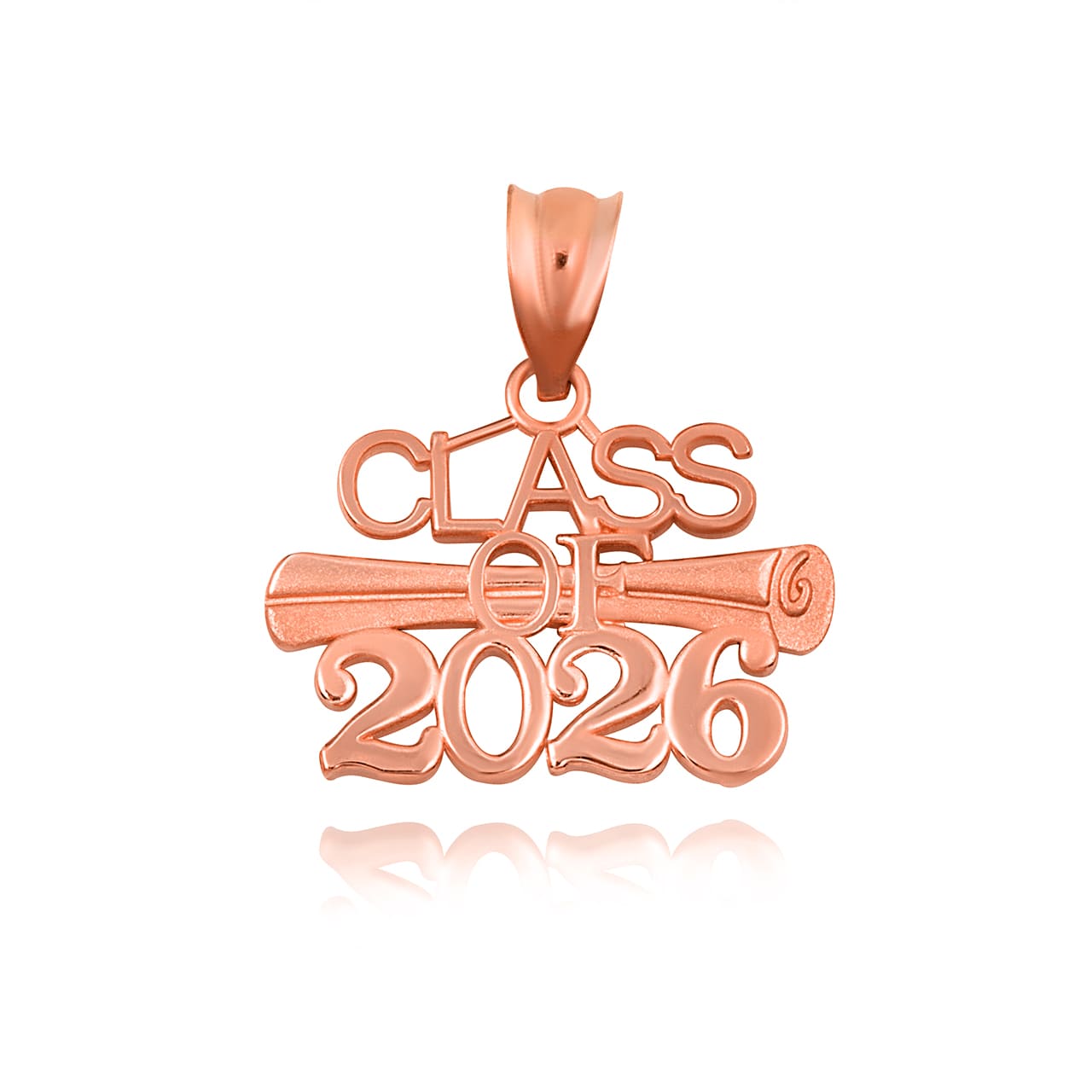 Gold Class Of 2024 to 2027 Graduation Diploma Pendant Necklace, view 15