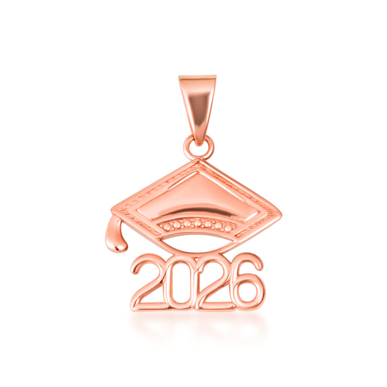 Gold Class Of 2025-2026 Graduation Cap Pendant Necklace, view 16