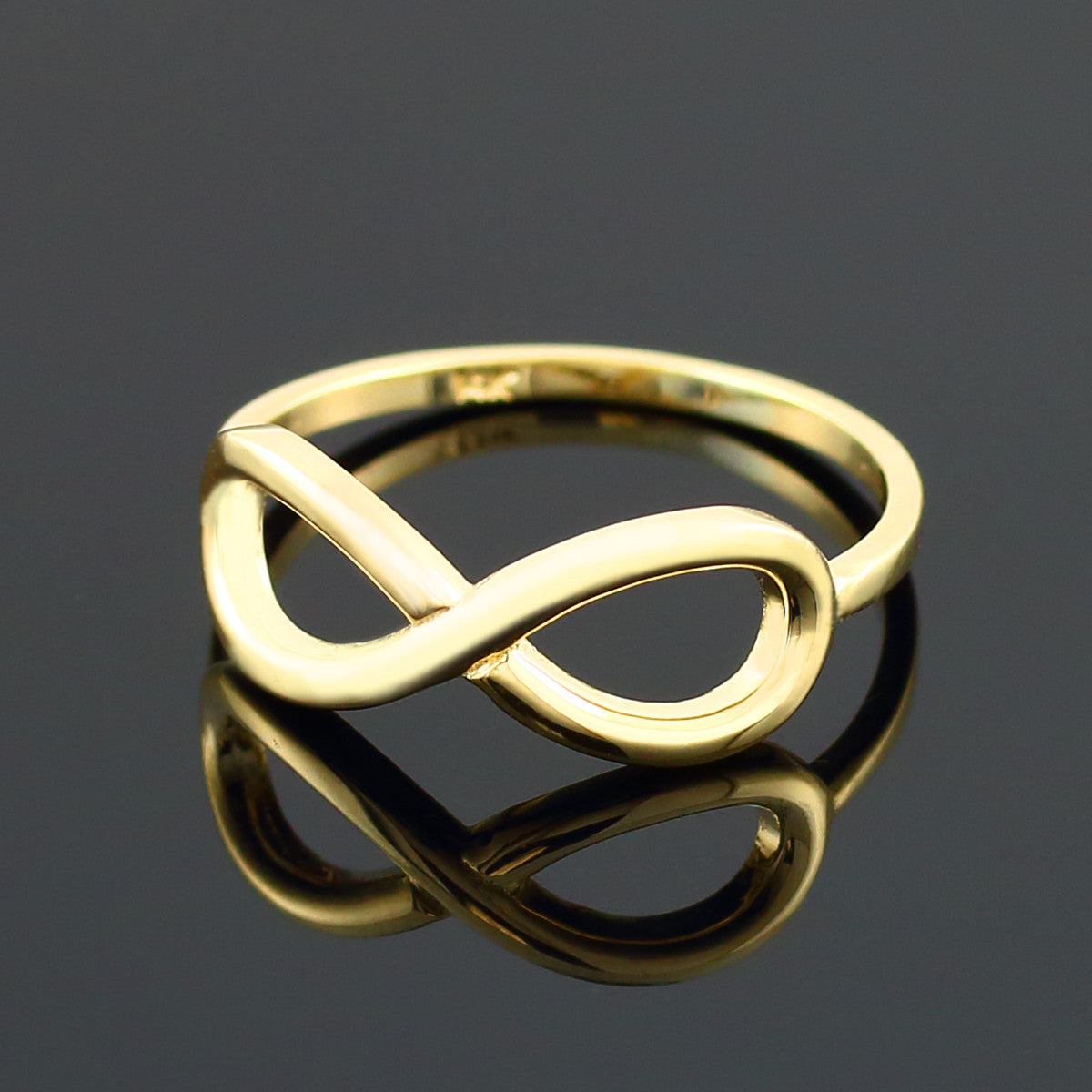 Gold Classic Infinity Ring, view 2