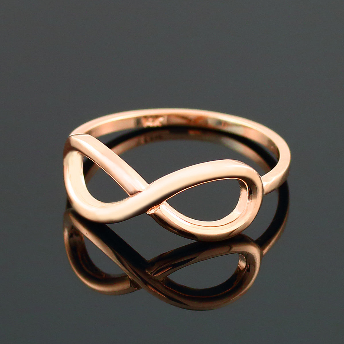 Gold Classic Infinity Ring, view 4