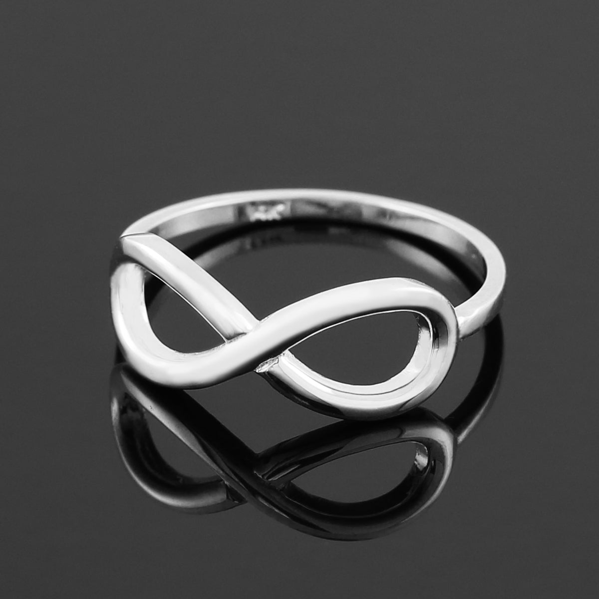 Gold Classic Infinity Ring, view 6