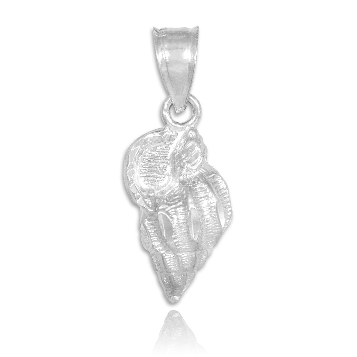 Gold Conch Shell Charm Pendant Necklace, view 7