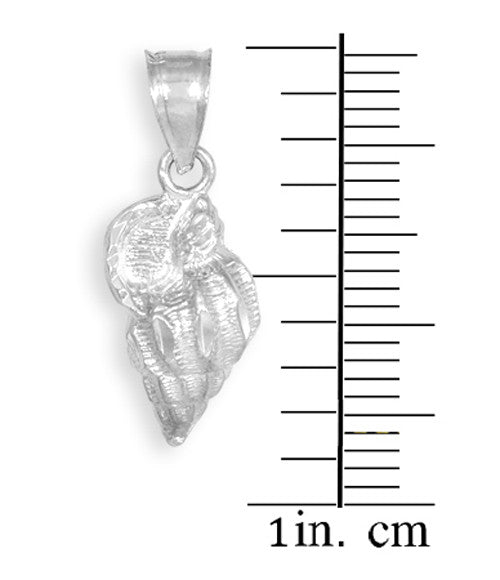 Gold Conch Shell Charm Pendant Necklace, view 8