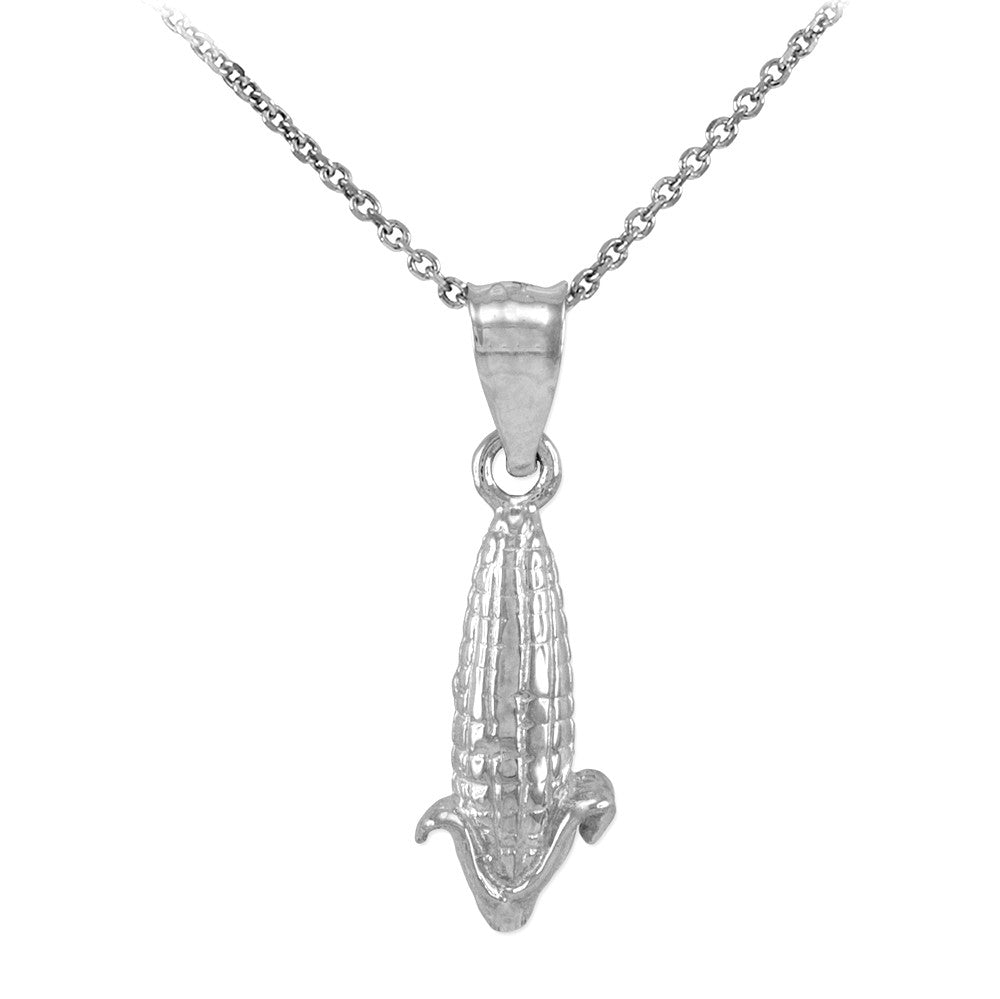 Gold Corn Charm Pendant Necklace, view 5